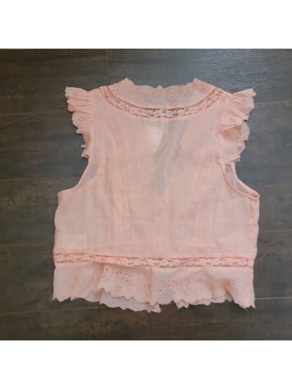 Free People Day Dreamer Top Boho Chic Feminine Vintage Embroidered Womens L - Picture 3 of 6